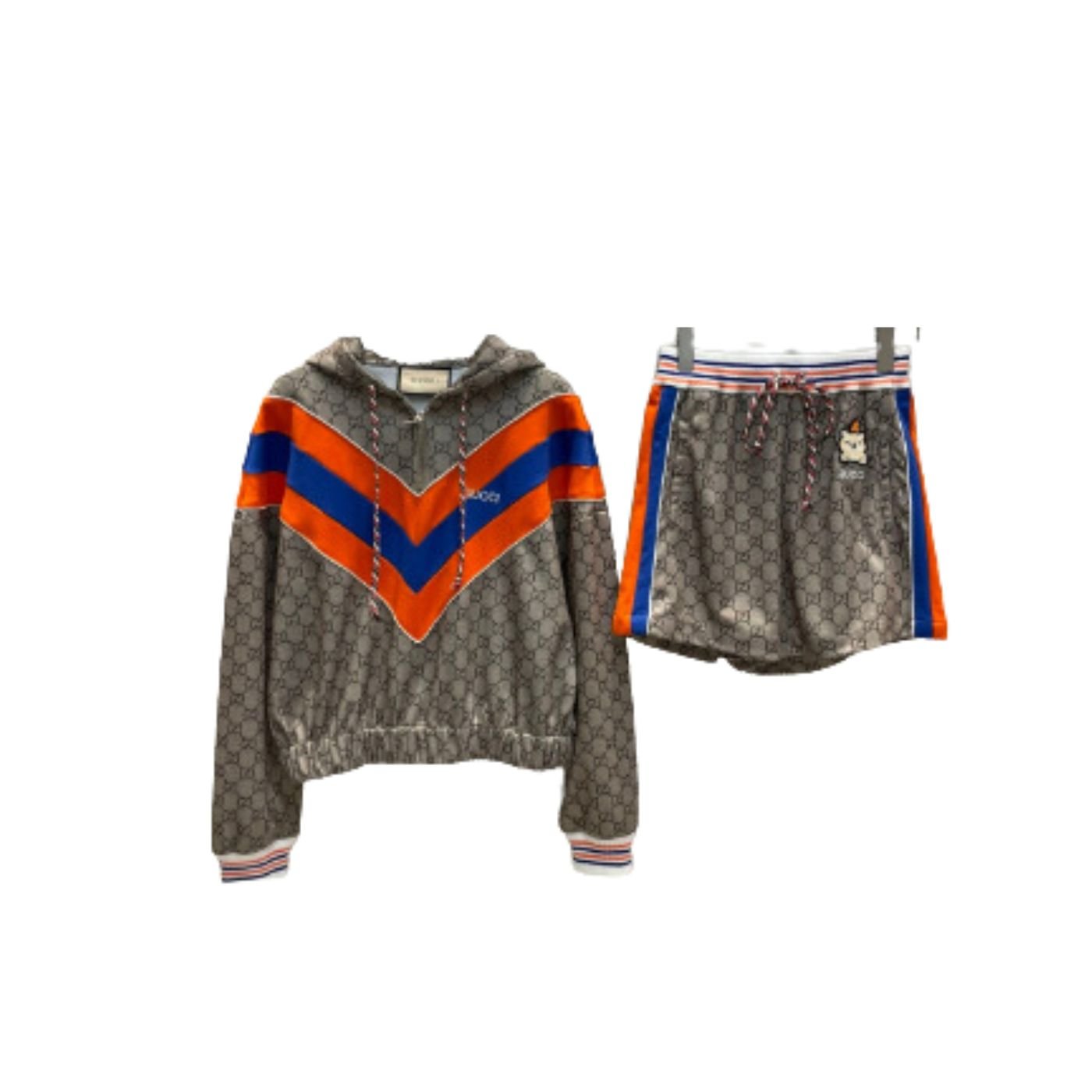 Animal-Embroidered-Patch-Jacket-And-Shorts-Grey-8.jpg Animal Embroidered Patch Jacket And Shorts Grey 8