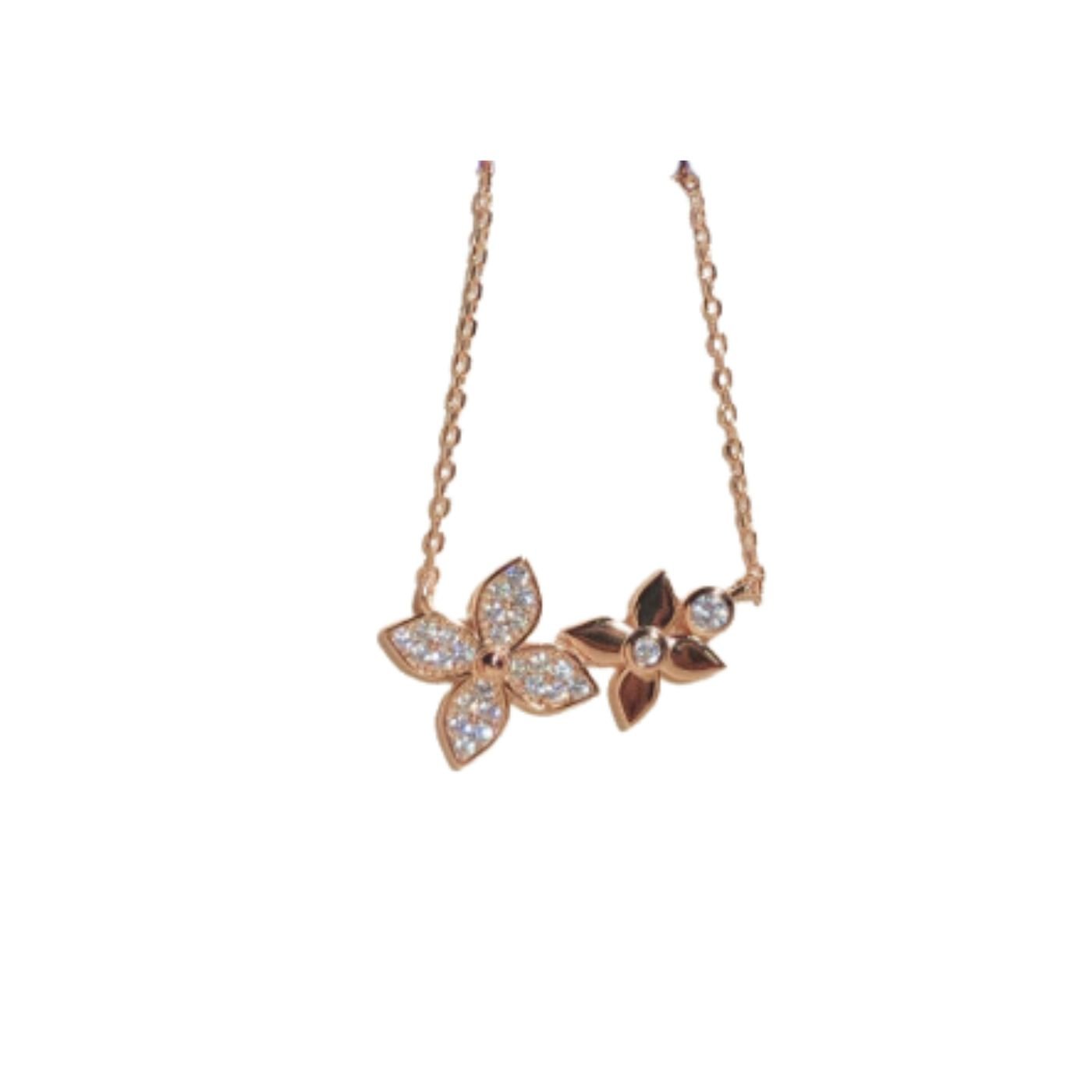 Douple-Flowers-Necklace-Pink-Gold-1.jpg Douple Flowers Necklace Pink Gold 1
