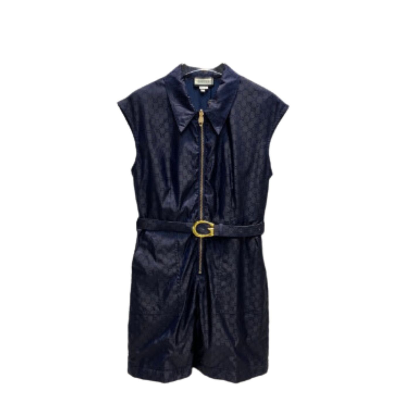 Faille-Jumpsuit-With-Buckle-Belt-Navy-Blue-9.jpg Faille Jumpsuit With Buckle Belt Navy Blue 9
