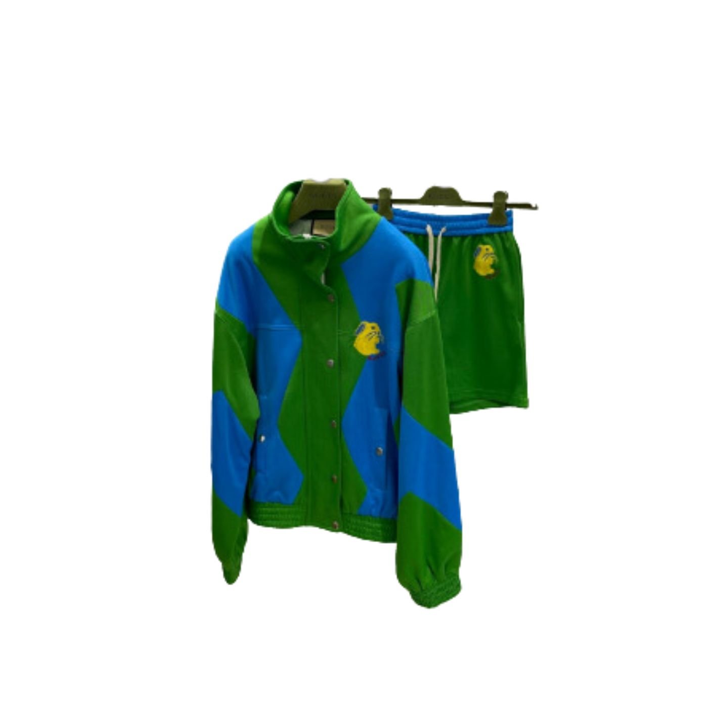 Rabbit-Embroidered-Patch-Jacket-And-Shorts-Green-9.jpg Rabbit Embroidered Patch Jacket And Shorts Green 9