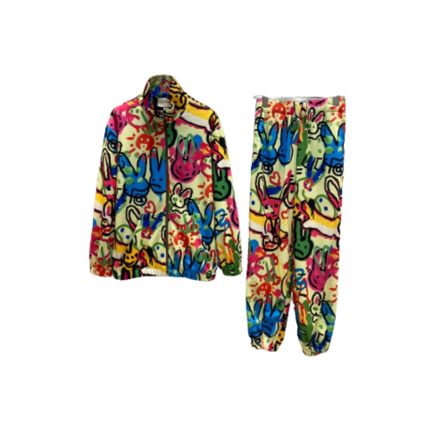 Rabbit-Print-Jacket-And-Pants-Multicolor-8.jpg Rabbit Print Jacket And Pants Multicolor 8
