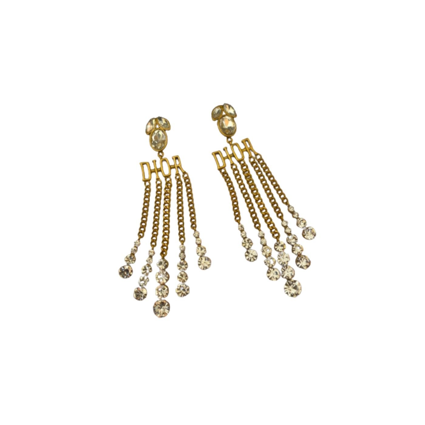 Tassel-Twinkle-Stone-Earrings-Gold-Tone-1.jpg Tassel Twinkle Stone Earrings Gold Tone 1