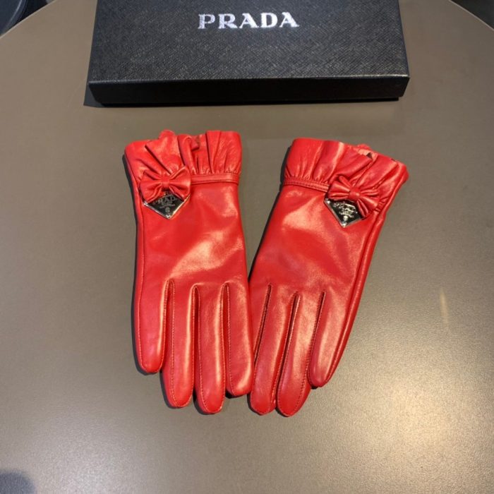 Prada 红色 Nappa 手套