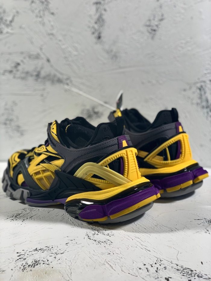 Balenciaga Track.2 男士透明鞋底运动鞋黑色/黄色
