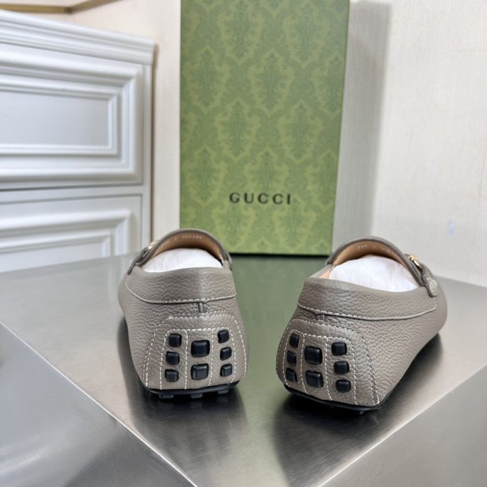 Gucci 男士织带细节乐福鞋 灰色 男士 6246981