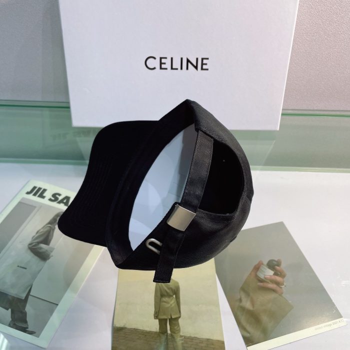 Celine 黑色棉质棒球帽