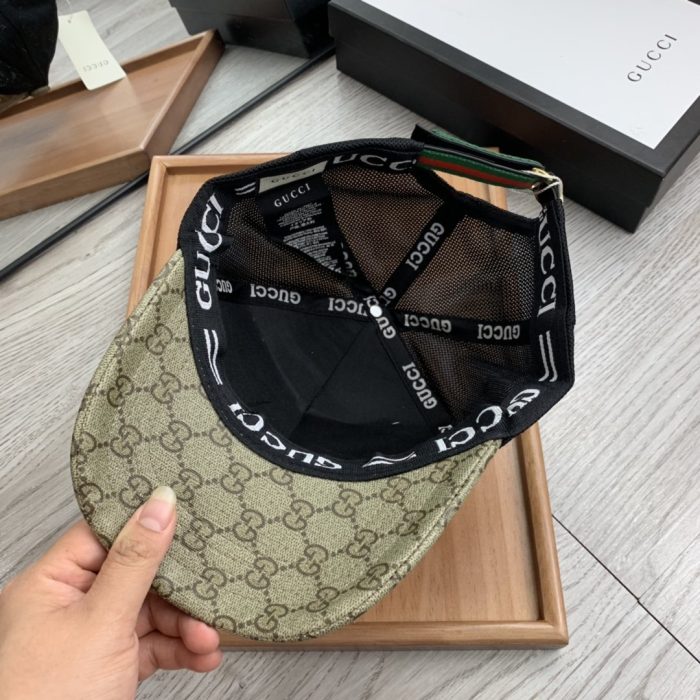 Gucci GG 帆布棒球帽米色