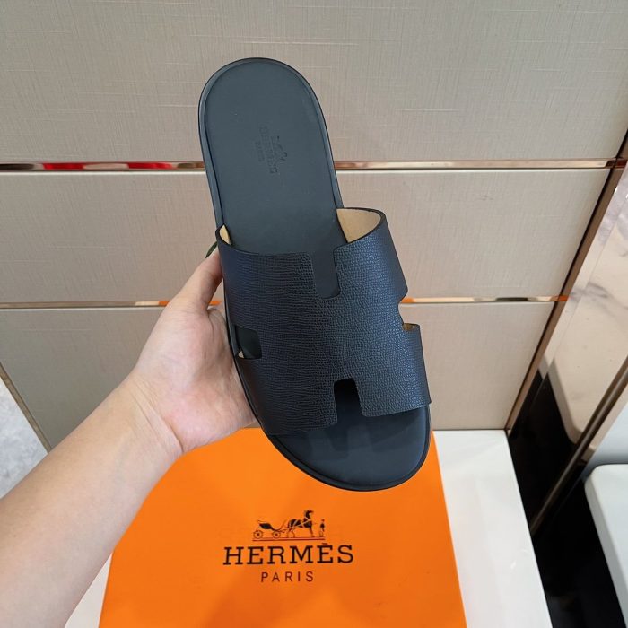 1:1爱马仕 (Hermes) 伊兹密尔男士凉鞋黑色