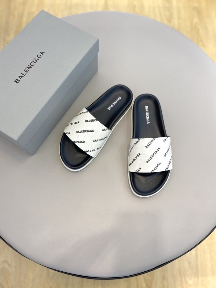 Balenciaga 男士白色拖鞋