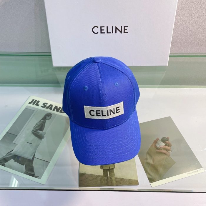 Celine 棉质蓝色棒球帽