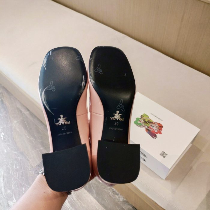 Prada 女式专利粉色高跟鞋 1.8 英寸/45 毫米 PRD