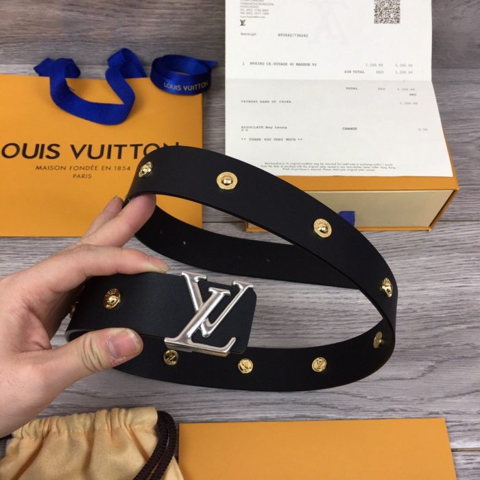 Louis Vuitton LV 标志性双面腰带 银色五金 LV 女士腰带