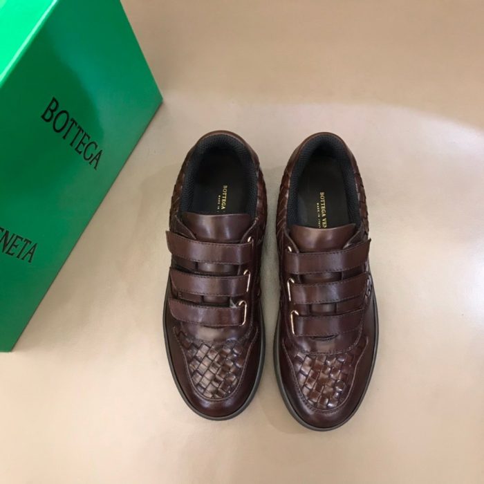 Bottega Veneta 男士波浪线闭合带运动鞋棕色 男士