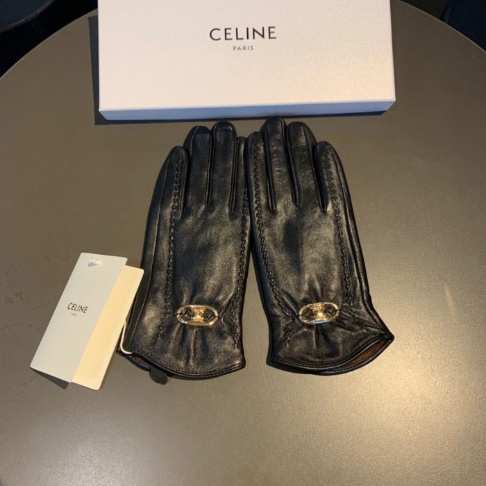 Celine Triomphe 黑色手套