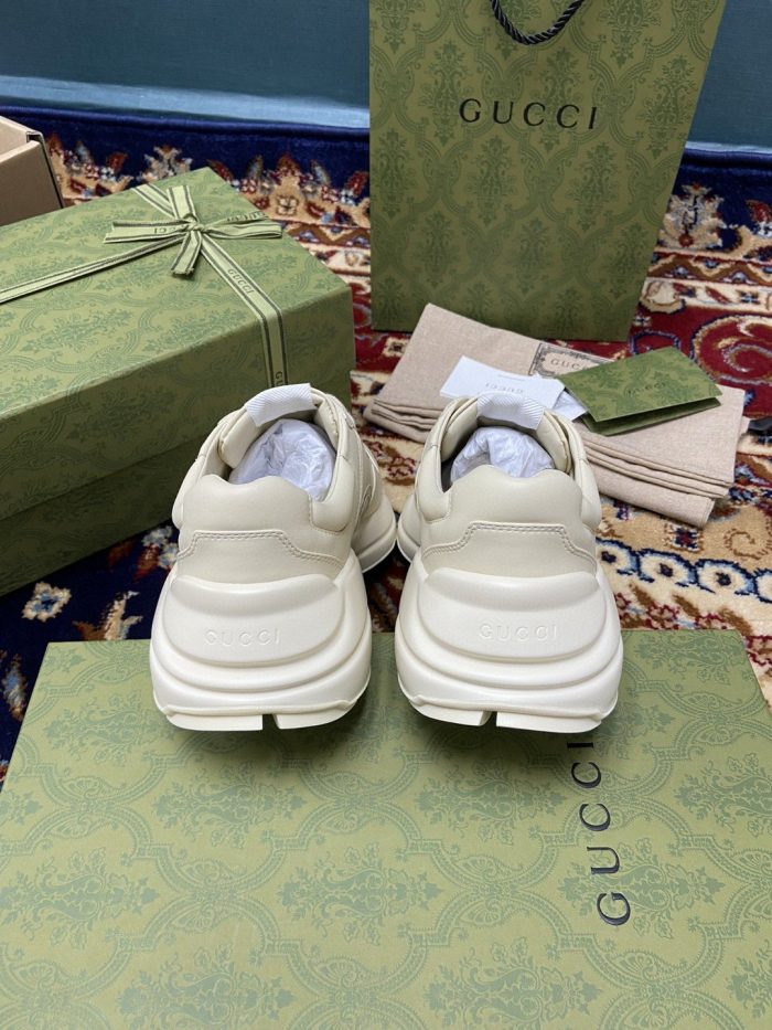 Gucci 女式 Rhyton 柠檬运动鞋 Gucci 女式白色象牙色 684899 DRW00 9522