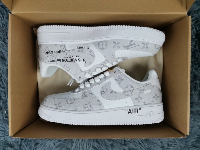 Nike Air Force 1 Low x Louis Vuitton Virgil Abloh 男士“白灰色”