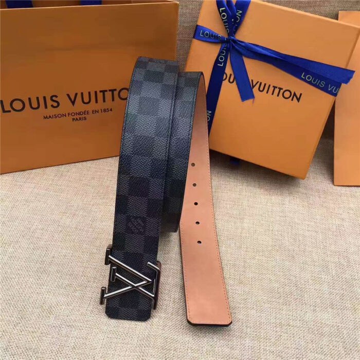 高仿LV腰带 海外原单货 手工缝线 枪色扣