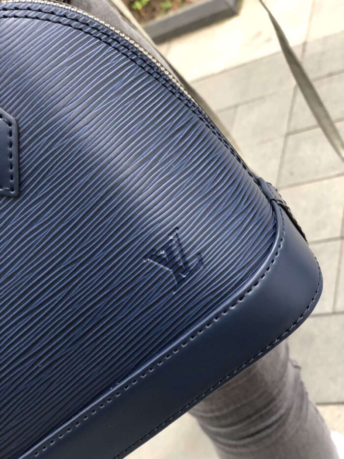 高仿LV女包 LV贝壳包 LV牛皮水波纹手提包 蓝色