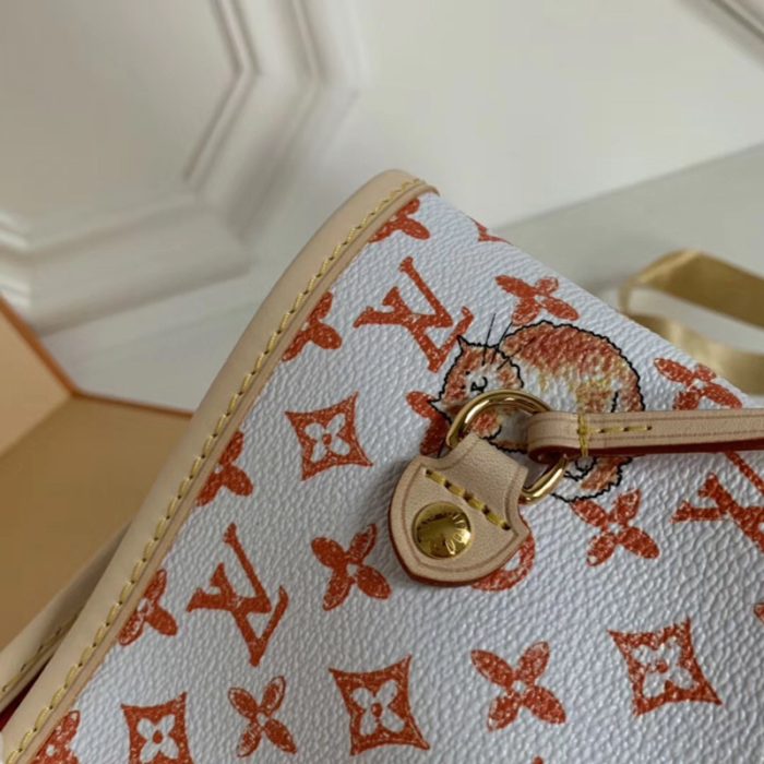高仿LV2019猫犬图案新款女包 LV购物袋 限定款