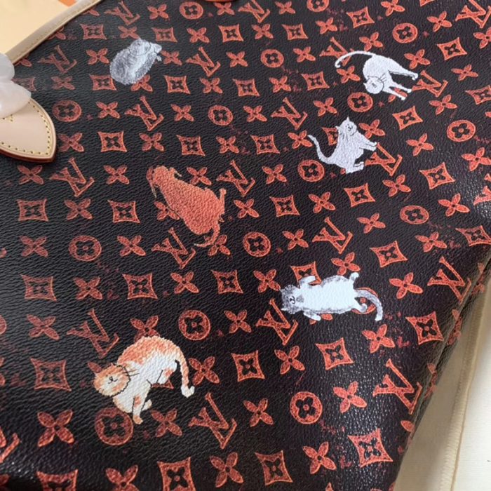 高仿LV2019猫犬图案新款女包 LV购物袋 限定款