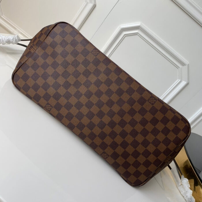 高仿LV NEVERFULL 大号手袋 LV购物袋咖啡格 LV子母包 大号