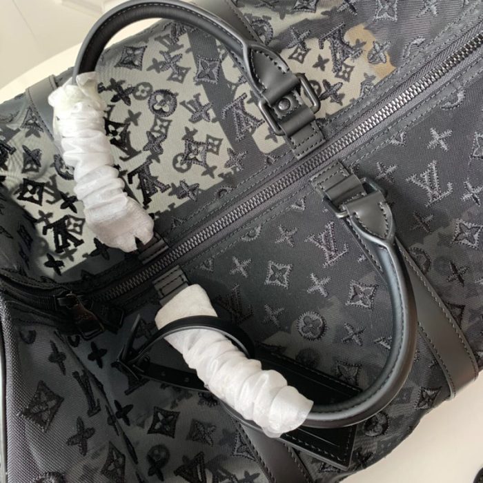 高仿LV Keepall 50 旅行袋 黑色