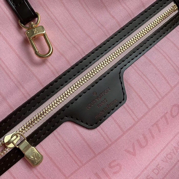 高仿LV Neverfull 中号手袋 DaEbene咖啡格 LV购物袋