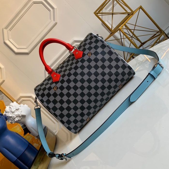 高仿LV SPEEDY BANDOULIERE 30 手袋 LVDa帆布枕头包