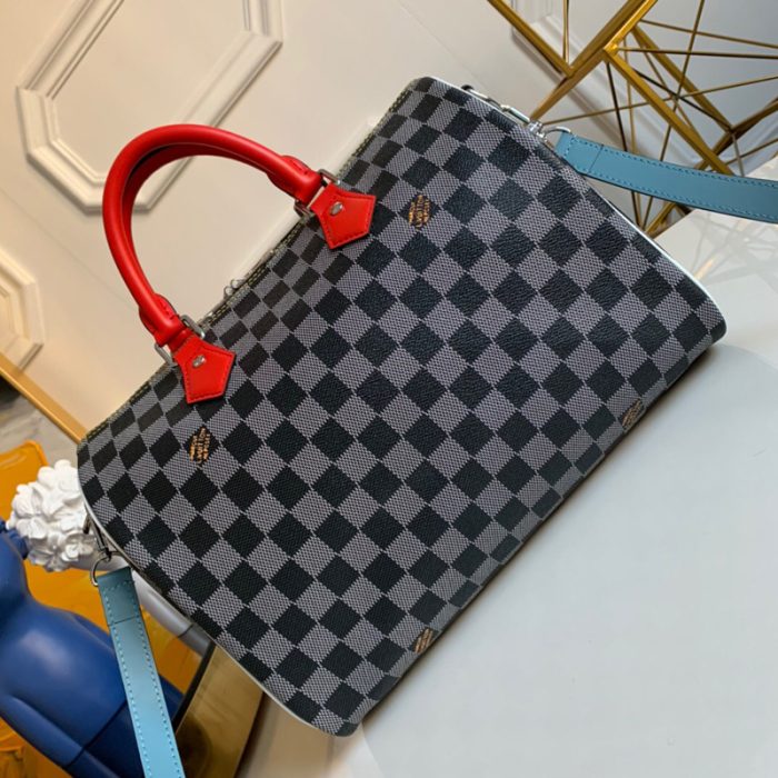 高仿LV SPEEDY BANDOULIERE 30 手袋 LVDa帆布枕头包