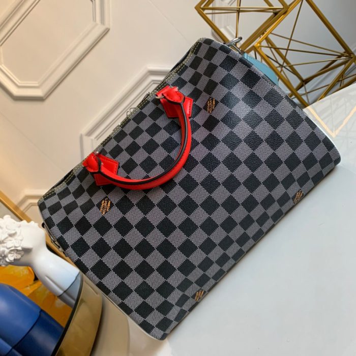 高仿LV SPEEDY BANDOULIERE 30 手袋 LVDa帆布枕头包