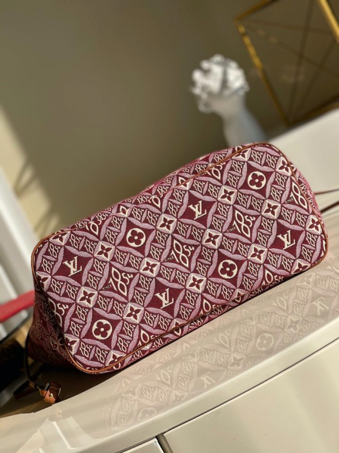 高仿LV NEVERFULL 中号手袋 1854系列妈咪包购物袋 棕红色