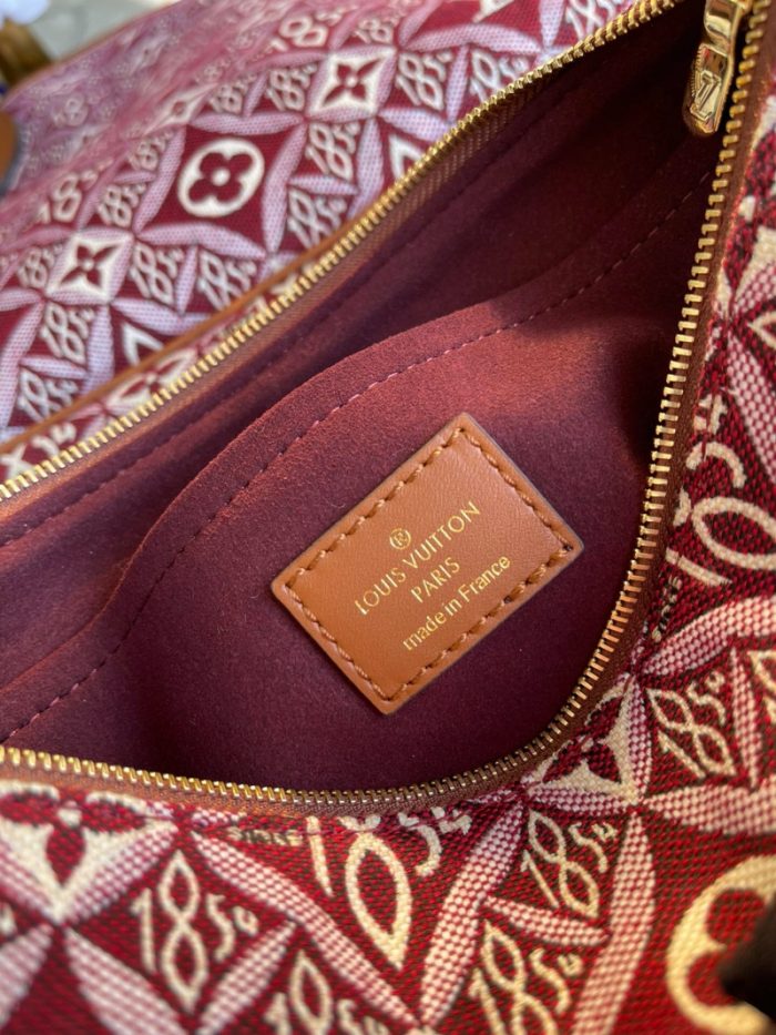 高仿LV NEVERFULL 中号手袋 1854系列妈咪包购物袋 棕红色