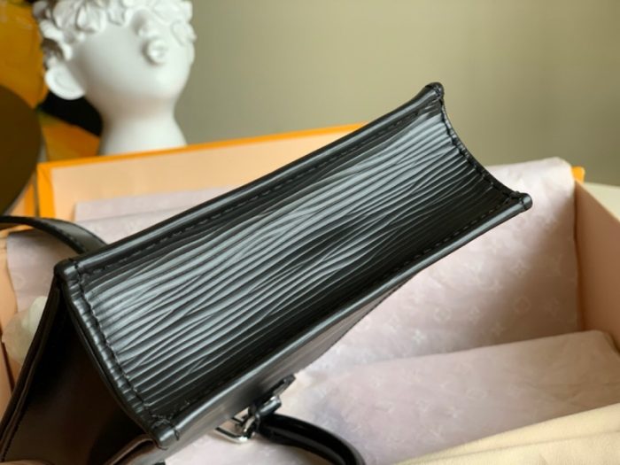 高仿LV PETIT SAC PLAT 手袋 Epi 皮革托特包 黑色