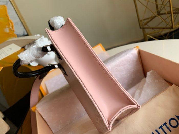 高仿LV PETIT SAC PLAT 手袋 Epi 皮革托特包 粉色
