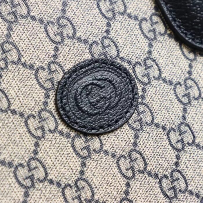 高仿GUCCI 互扣式双G小号托特包 Gucci男女通用托特包 蓝色