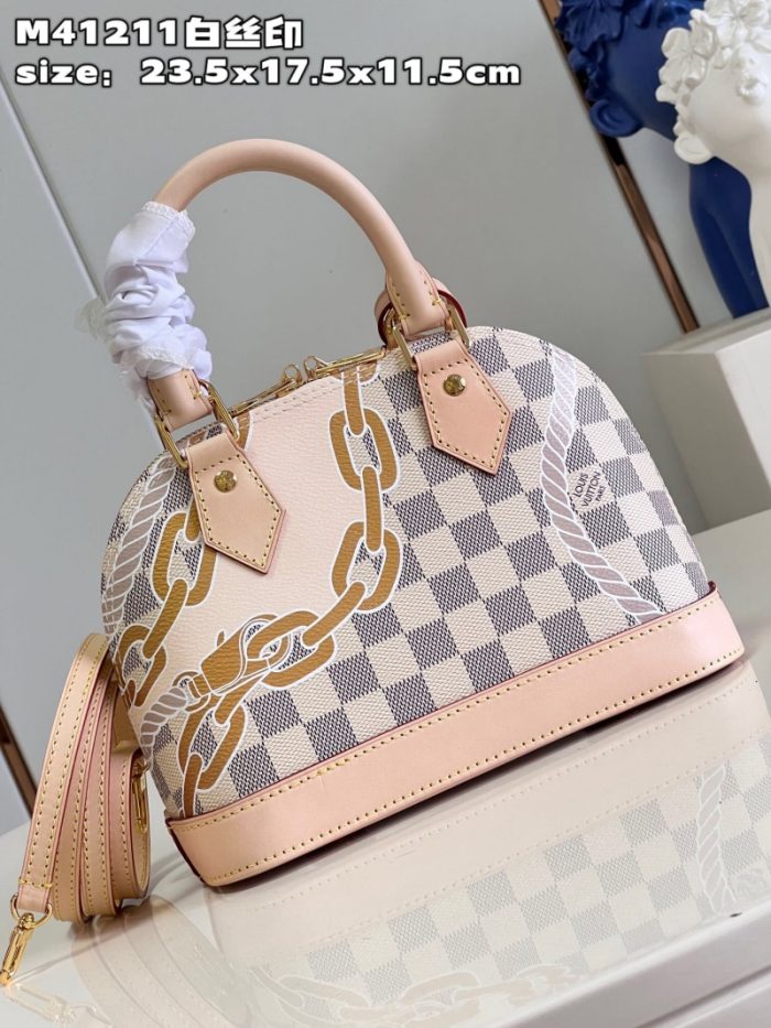 高仿LV Nautical 系列 ALBB 手袋 LV航海印花贝壳包