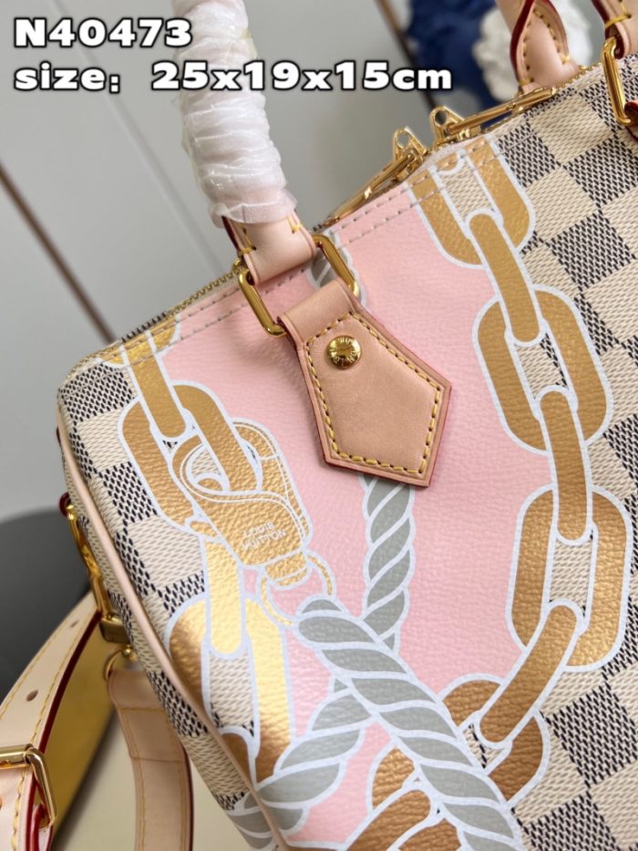 高仿LV Nautical 系列 SPEEDY BANDOULIERE 25 手袋 LV航海印花枕头包