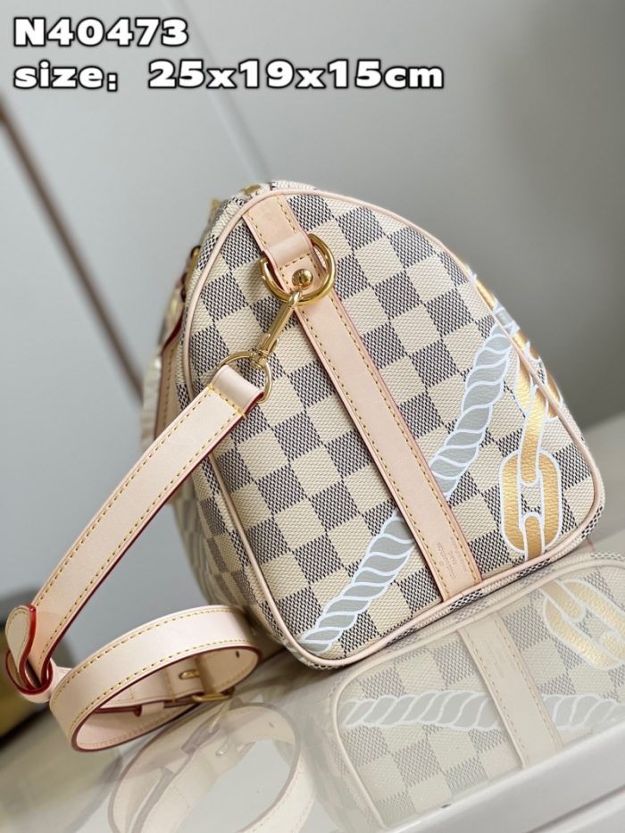 高仿LV Nautical 系列 SPEEDY BANDOULIERE 25 手袋 LV航海印花枕头包
