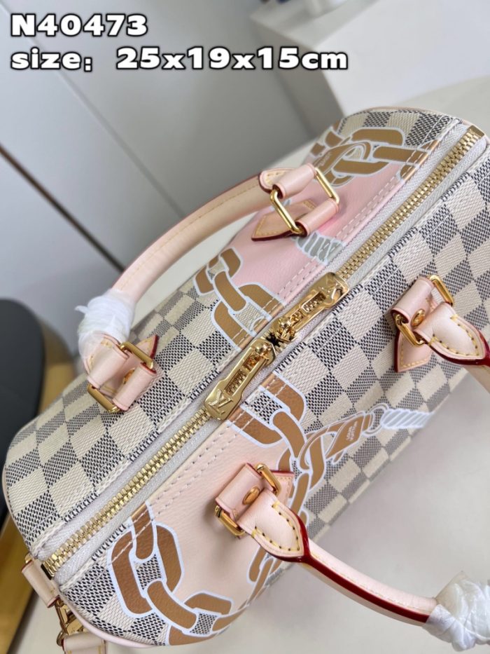 高仿LV Nautical 系列 SPEEDY BANDOULIERE 25 手袋 LV航海印花枕头包