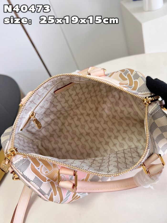 高仿LV Nautical 系列 SPEEDY BANDOULIERE 25 手袋 LV航海印花枕头包