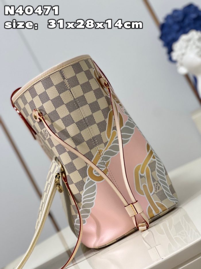 高仿LV Nautical 系列 NEVERFULL 中号手袋 LV航海印花购物袋