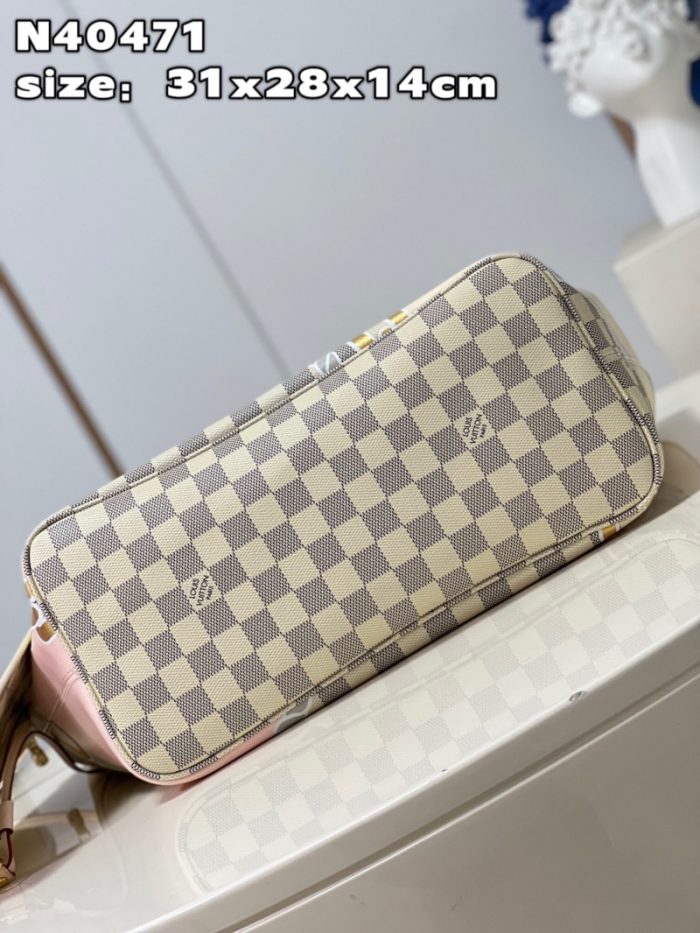 高仿LV Nautical 系列 NEVERFULL 中号手袋 LV航海印花购物袋