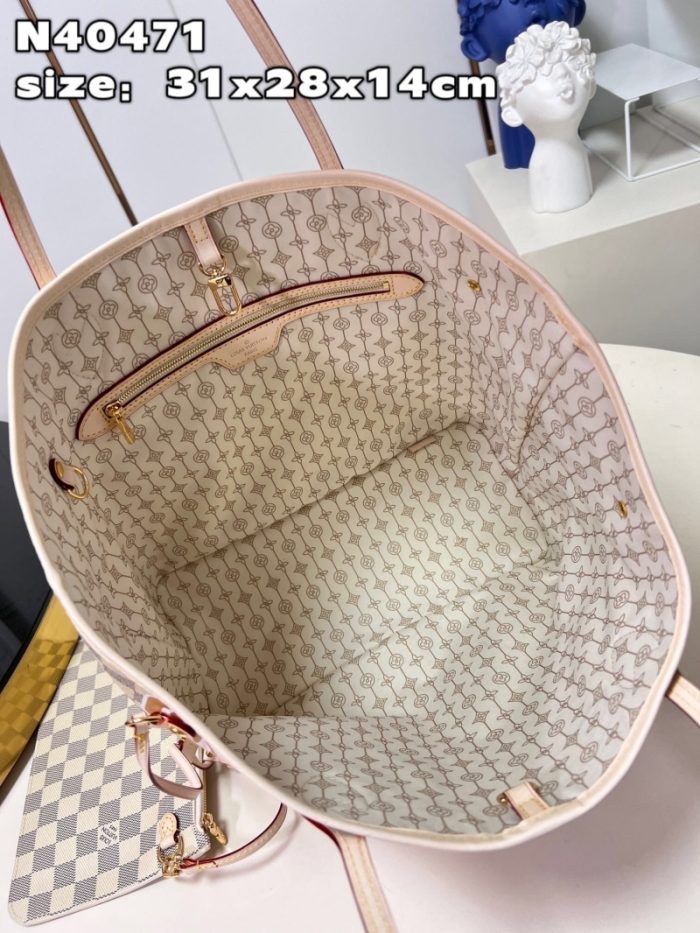 高仿LV Nautical 系列 NEVERFULL 中号手袋 LV航海印花购物袋