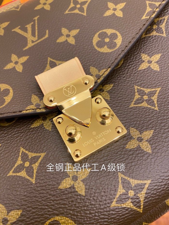 高仿LV Pochette 手袋 新版涂层老花邮差包