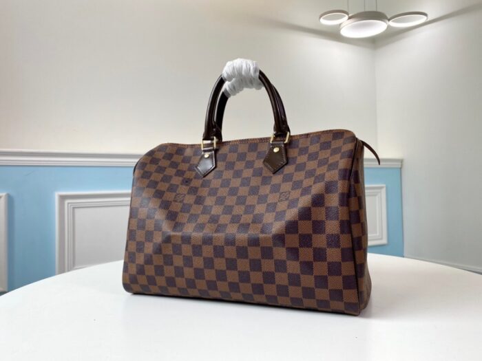 高仿LV Speedy 35 手袋（无肩带）DaEbene 涂层帆布 LV枕头包