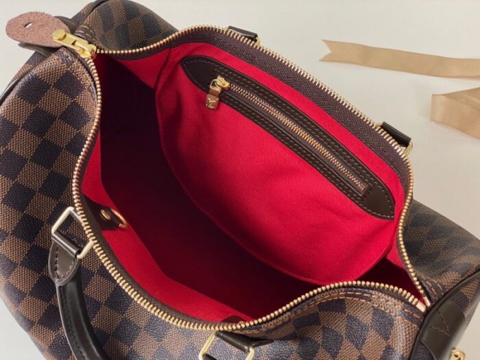 高仿LV Speedy 35 手袋（无肩带）DaEbene 涂层帆布 LV枕头包