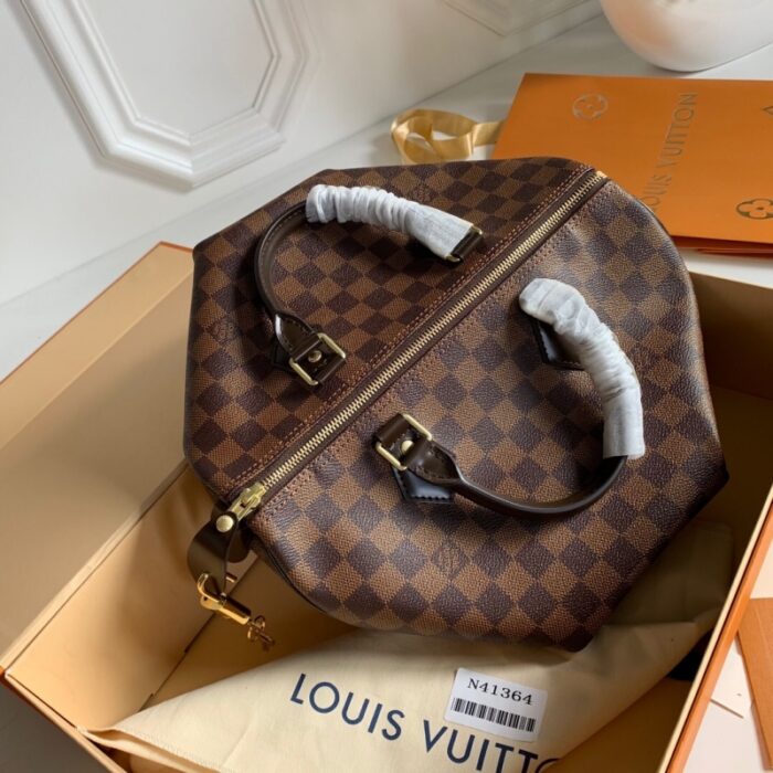 高仿LV Speedy 30 手袋（无肩带）DaEbene 涂层帆布 LV枕头包