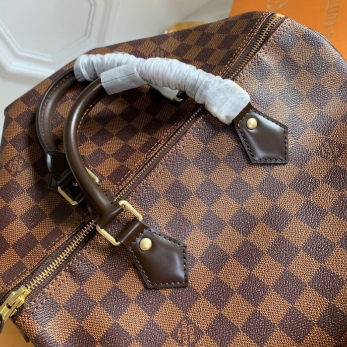 高仿LV Speedy 30 手袋（无肩带）DaEbene 涂层帆布 LV枕头包