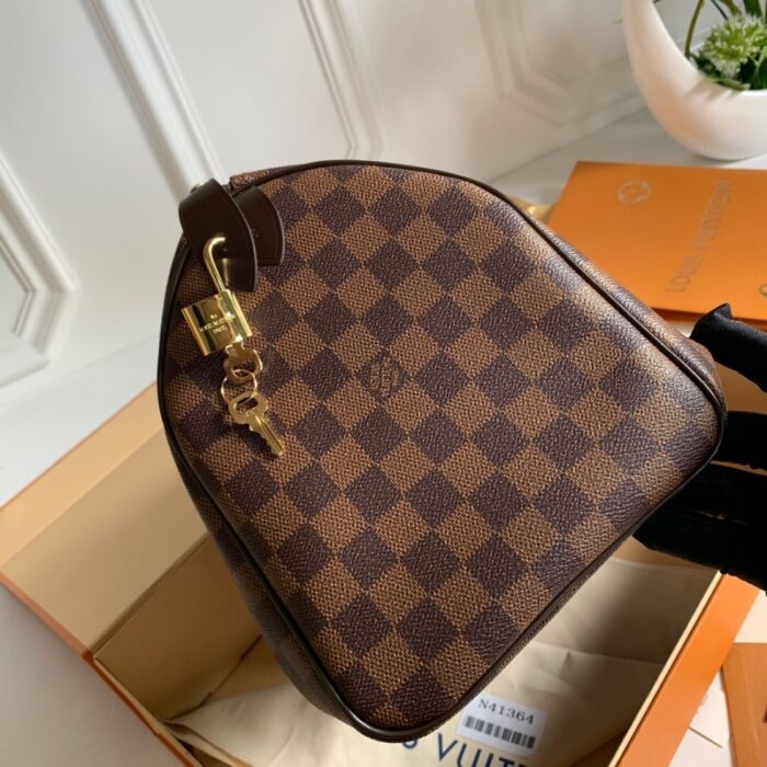 高仿LV Speedy 30 手袋（无肩带）DaEbene 涂层帆布 LV枕头包
