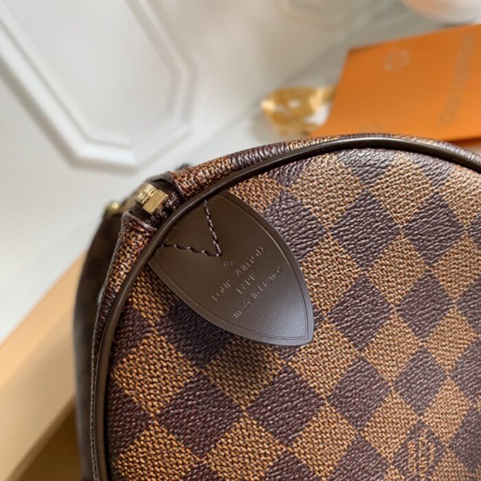 高仿LV Speedy 30 手袋（无肩带）DaEbene 涂层帆布 LV枕头包